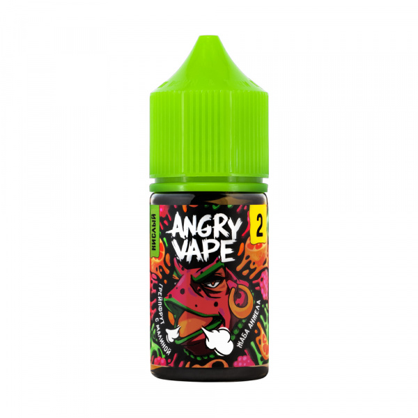 Жидкость Angry Vape salt 30ml 20mg Sour (Жаба Анжела (грейпфрут с малиной), Light)