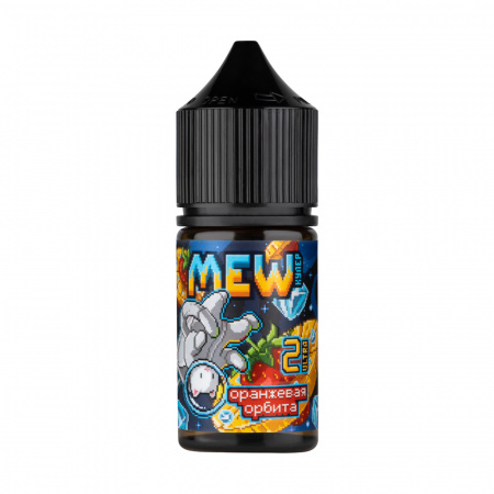 Жидкость Mew salt 30ml 2 ultra (50mg) (Оранжевая орбита (Ананас и клубника со льдом), Hard)