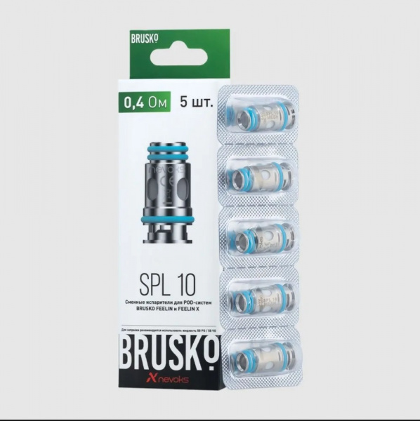 Испаритель BRUSKO Nevoks FEELIN SPL-10, 0.4 Ом 1/5 Испаритель BRUSKO Nevoks FEELIN SPL-10, 0.4 Ом 1/5